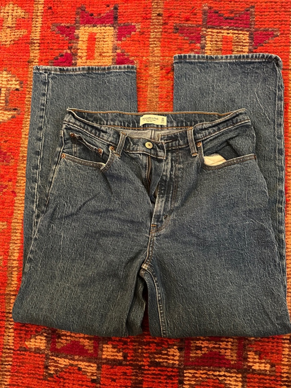 Abercrombie & Fitch Women's High Rise Blue Denim Jeans